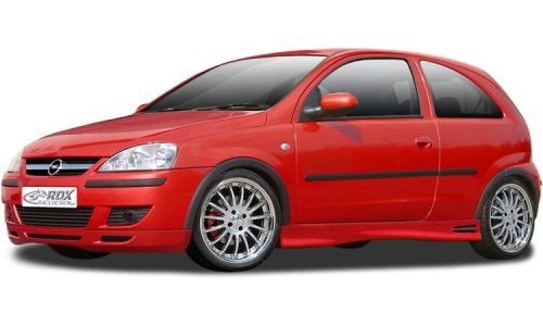 Opel Corsa 2000-2006 (hatchback, 3 dverové) Bočné ochranné lišty na dvere